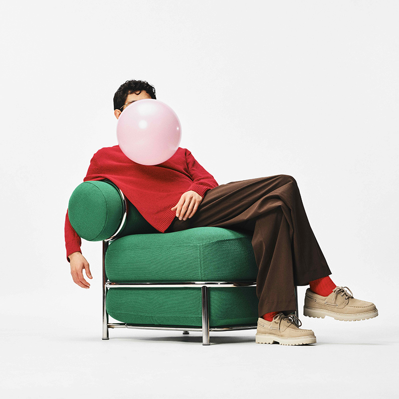 IKEA PS 2026 - Fauteuil, avec assise/dossier gonflables vert vif, Knäbäck - Design : Mikael Axelsson