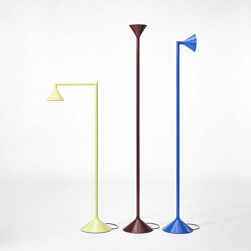 Lampadaire plusieurs couleurs, 182 cm - Design : Alexander Pott
