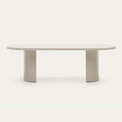 KAVE HOME - Table en DM laqué écrue, Nealy