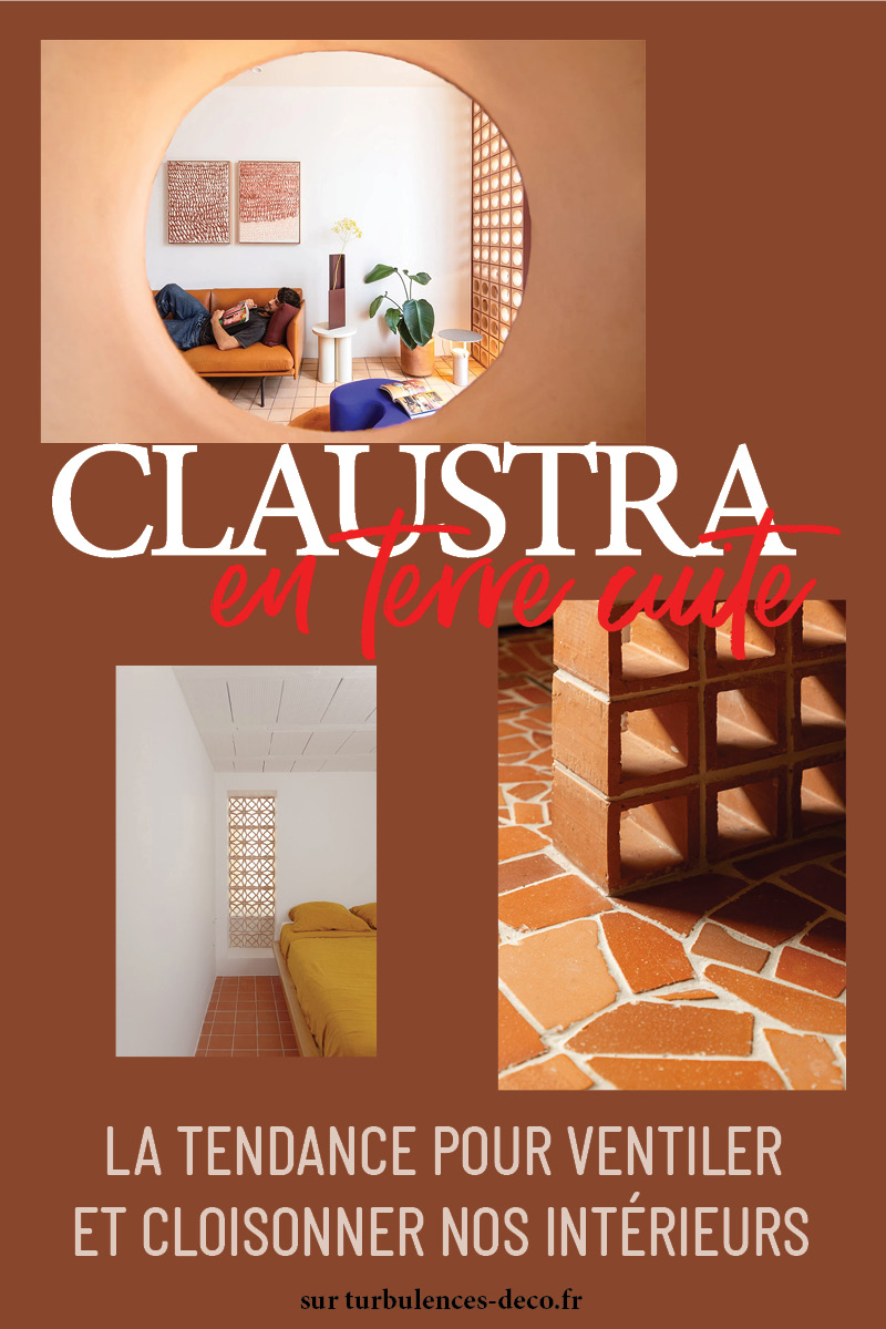Claustra en terre cuite, la tendance pour ventiler et cloisonner nos intérieurs à retrouver sur Turbulences Déco
