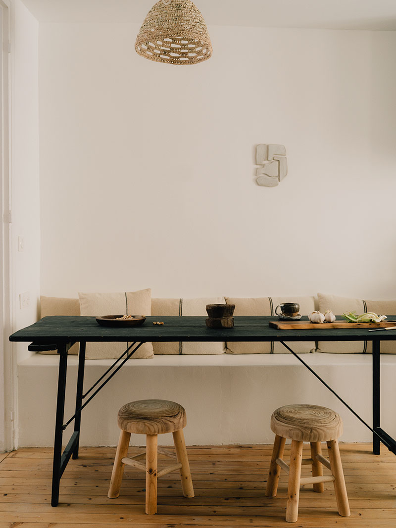 La banquette maçonnée pour le coin repas