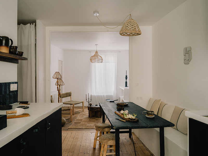 Visite d'un appartement de 50 m² à Paris, signé Camille Grenu (Projet Wabi-sabi)