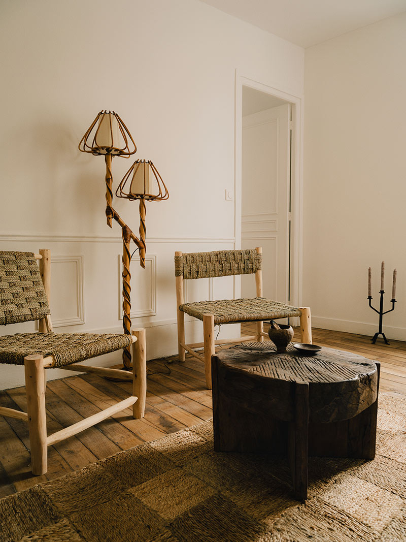 Une déco ethnique chic pour un style wabi sabi minimaliste sensoriel