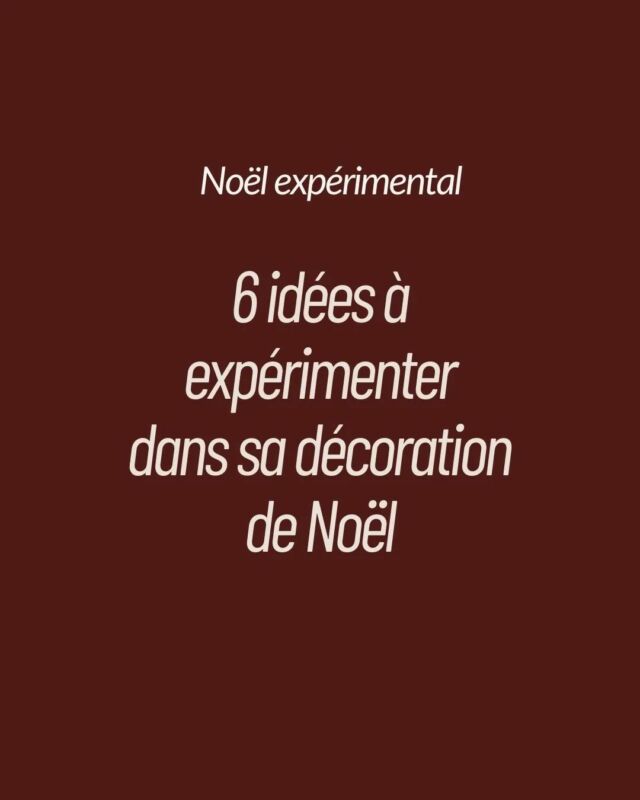 NOËL EXPÉRIMENTAL
La période de Noël est le moment d’expérimenter des choses en décoration, car même si nous aimons décorer notre maison pour ce moment particulier de l’année, nous ne sommes pas pour autant liés aux traditions ancestrales, bien au contraire. 
-
C’est donc le moment de tester des choses que vous n’oseriez pas faire en temps ordinaire comme saupoudrer son décor de strass, tenter des mariages de couleurs improbables.
-
#noel2023 #decorationdenoel #christmasdecoration #noel #christmasdeco #christmastrend #christmastree #christmasdesign